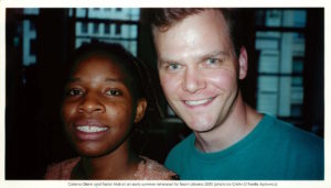 Black Cracker and Taylor Mali at an early summer rehearsal for Team Urbana 2000 (photo by Cristin O’Keefe Aptowicz)
